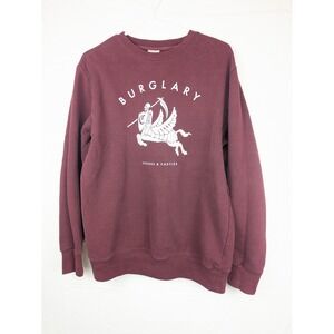 Crooks & Castles Burglary Pegasus Graphic Sweatshirt Burgundy Men's M